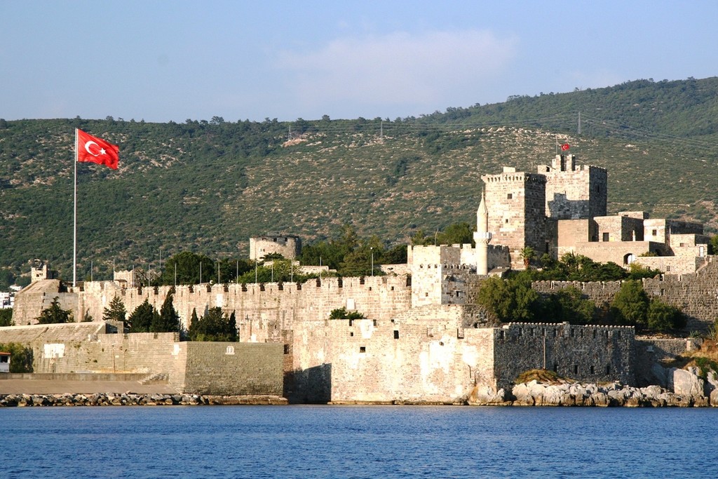 Crusader fort guards the Bodrum harbour - The Aegean Rally 2012 © Maggie Joyce - Mariner Boating Holidays http://www.marinerboating.com.au